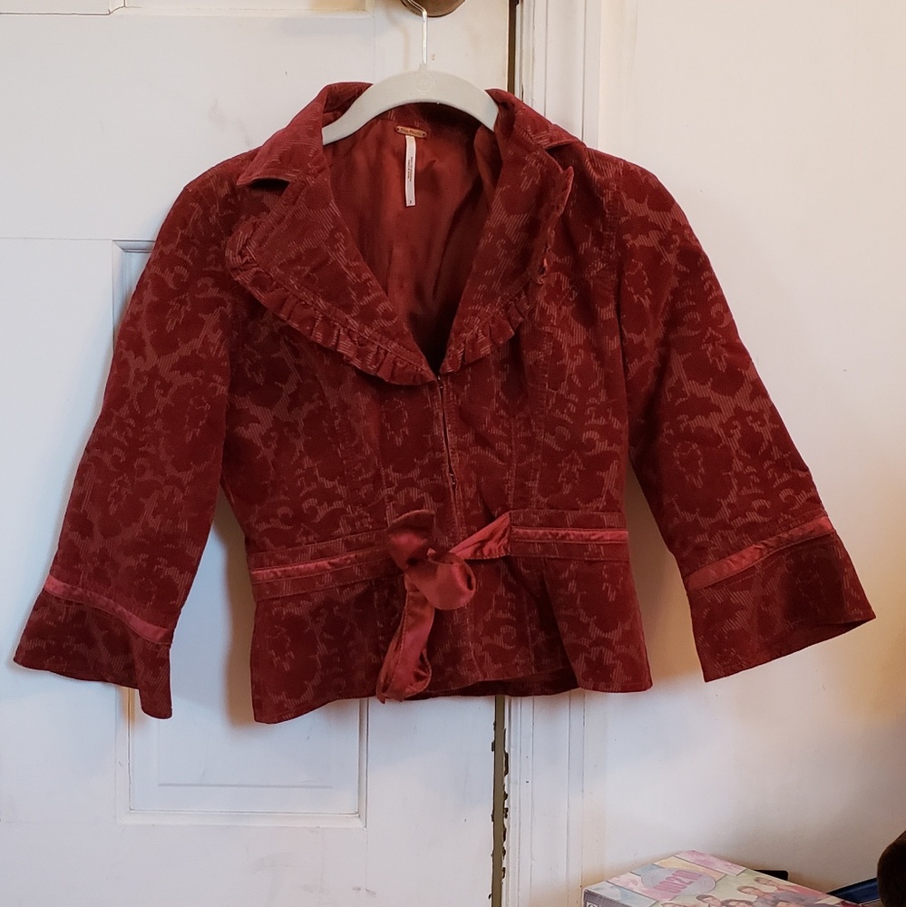Size 2 Free People Red Blazer